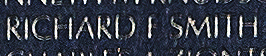 Engraved name on The Wall of Private First Class Richard Floyd Smith, U.S. Army